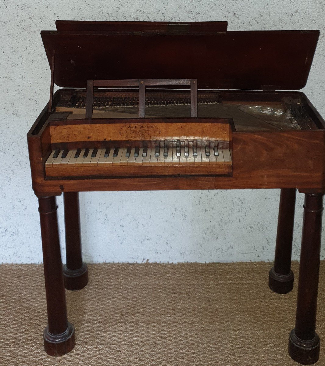Rare Petit Piano Forte Pour Enfant 1er Empire Hartmann à Paris-photo-3
