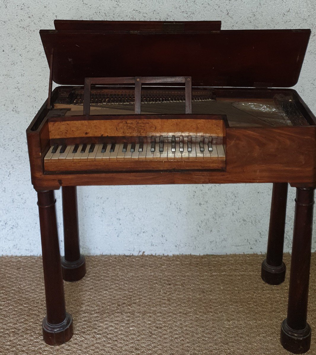 Rare Small Strong Piano For Child 1st Empire Hartmann In Paris-photo-3