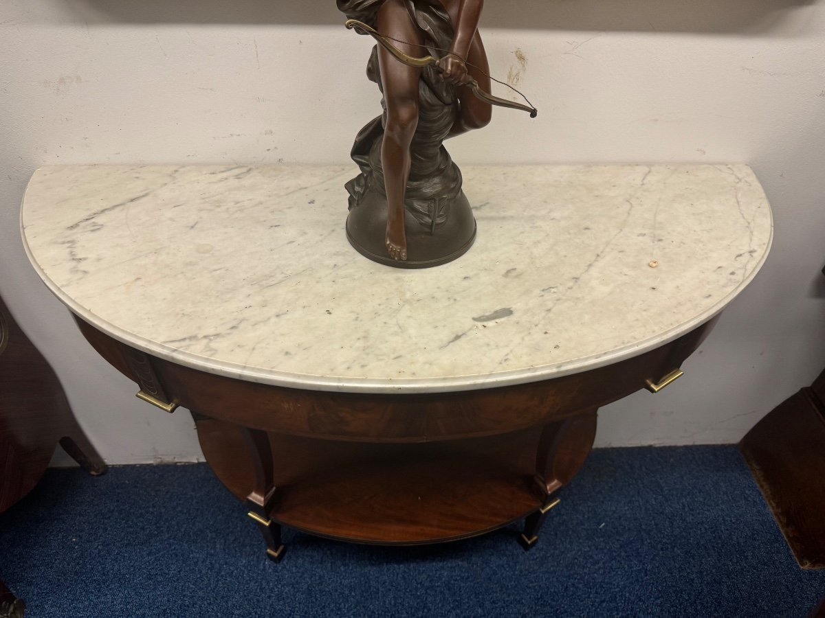 Jean-joseph Chapuis (1765-1864) Console Demi-lune En Acajou-photo-1