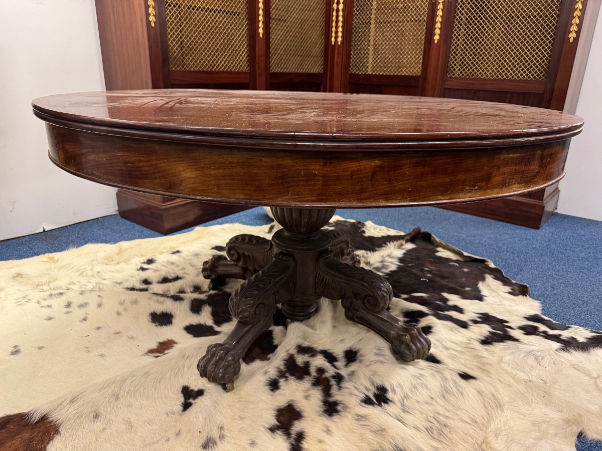 Table de salle à manger acajou empire 