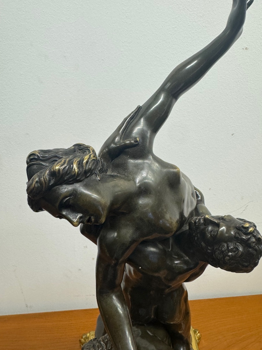Bronze Sculpture The Rape Of The Sabine Women On Base Signed Henri Dasson, 1885-photo-3