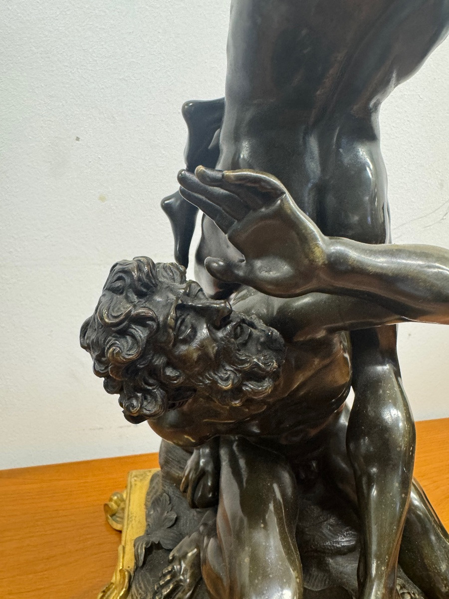 Bronze Sculpture The Rape Of The Sabine Women On Base Signed Henri Dasson, 1885-photo-4