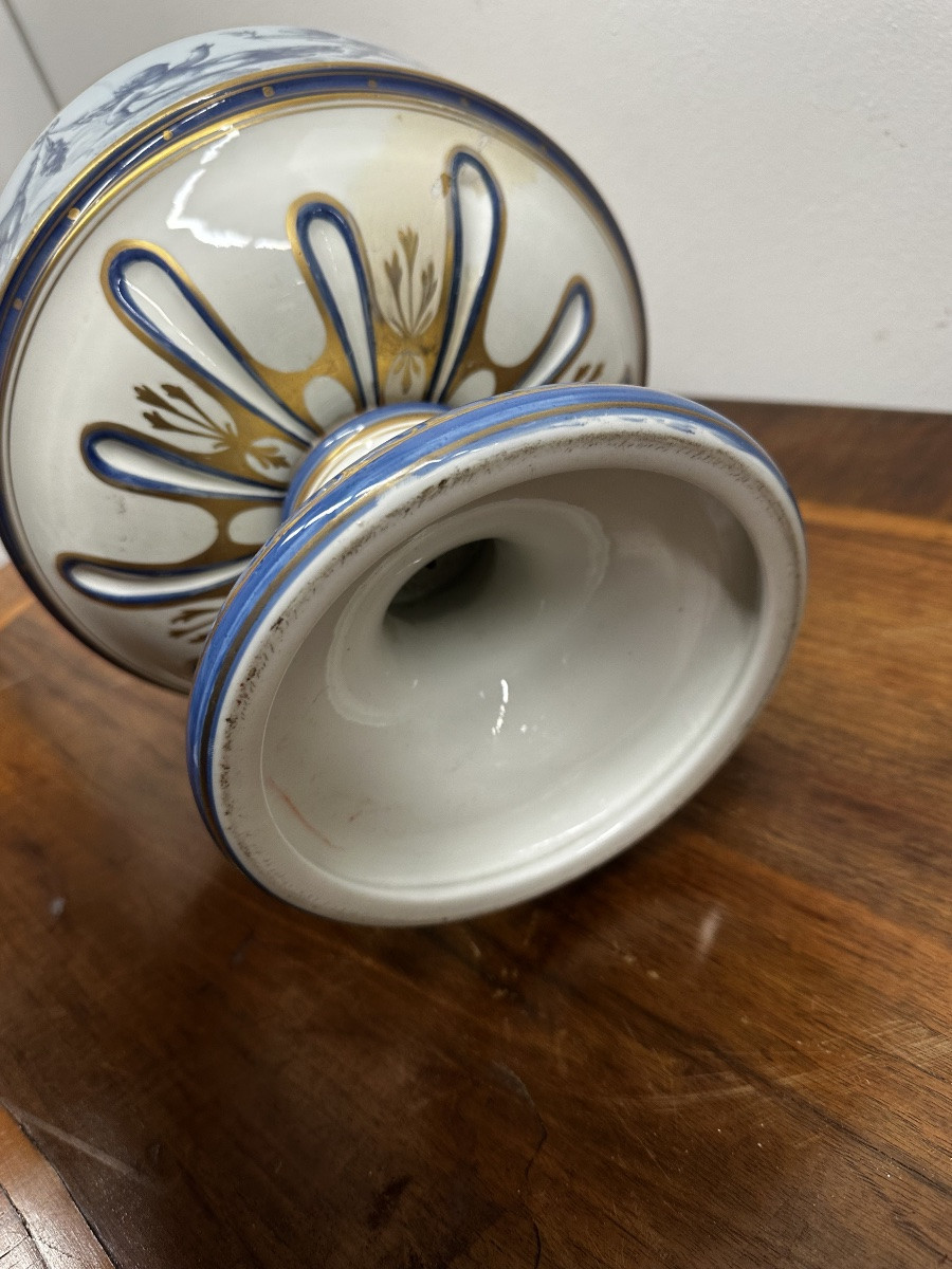 Paire de grands vases en porcelaine de France – Style Louis XVI – Fin XIXe siècle-photo-6