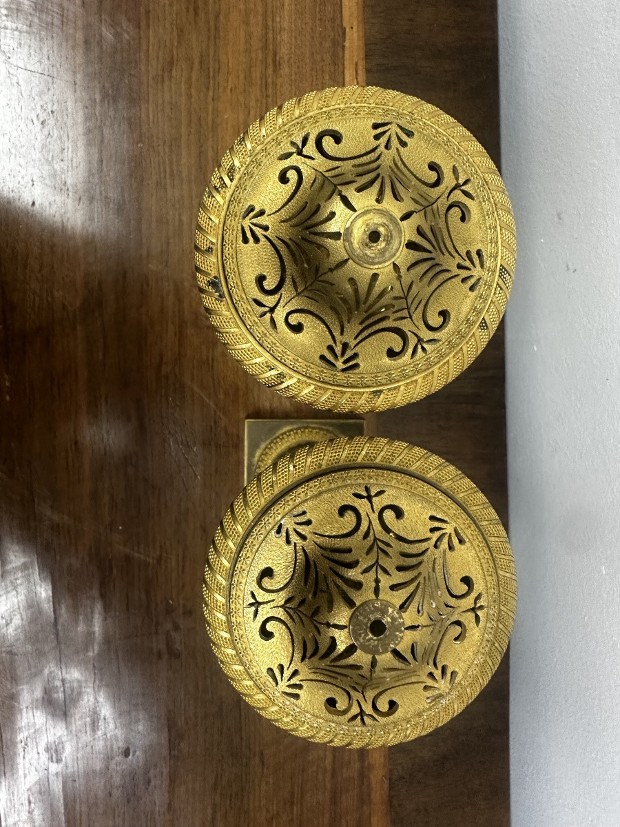 Pair Of Gilt Bronze Incense Burners – Empire Style – Early 19th Century-photo-4