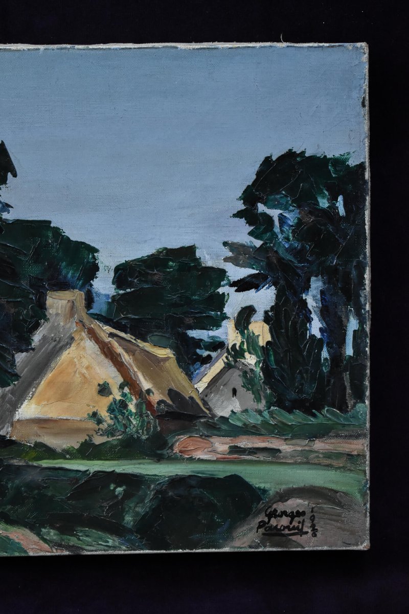 Georges Pacouil - A Village Landscape-photo-4