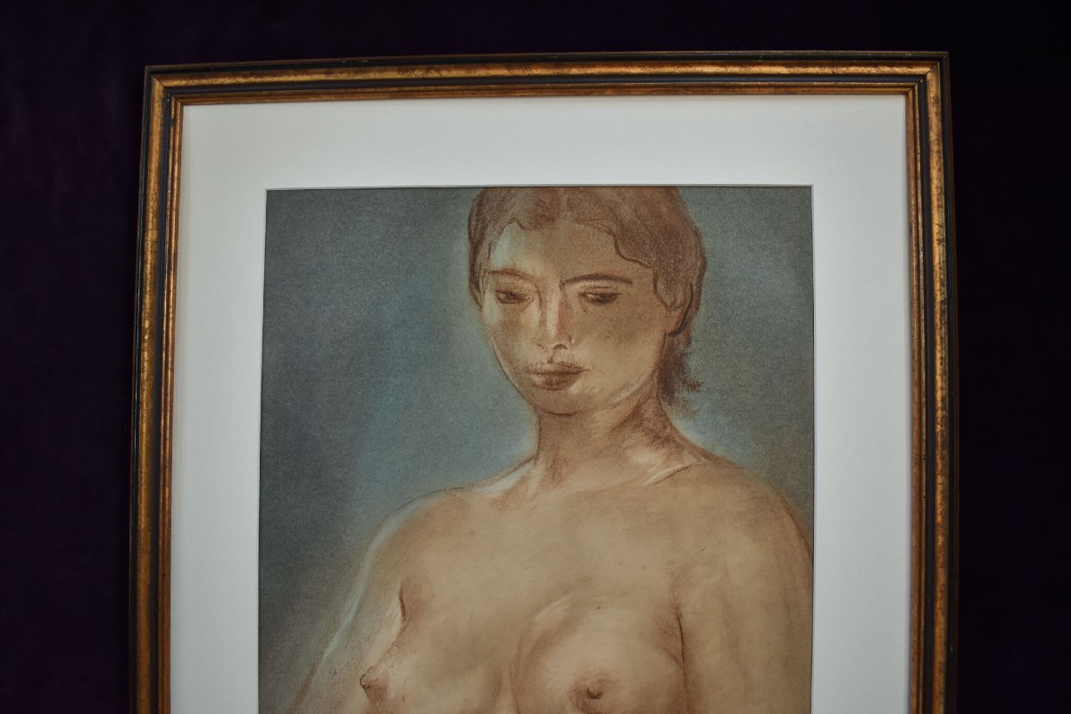 Louis Muhlstock - Femme nue assise-photo-4