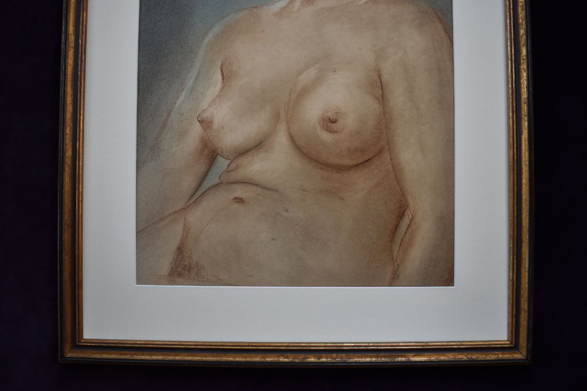 Louis Muhlstock - Femme nue assise-photo-5