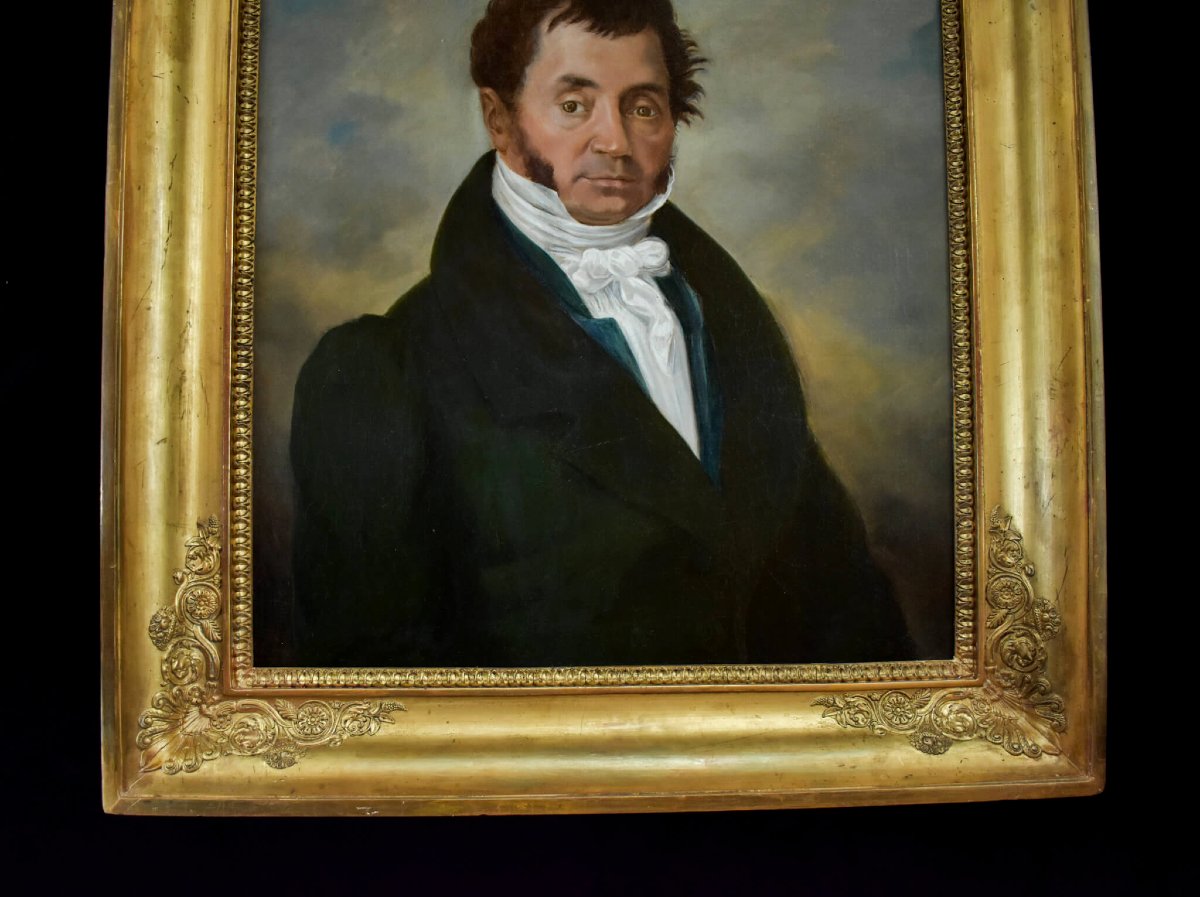 French School 19th Century - Portrait Of An Elegant Man-photo-4