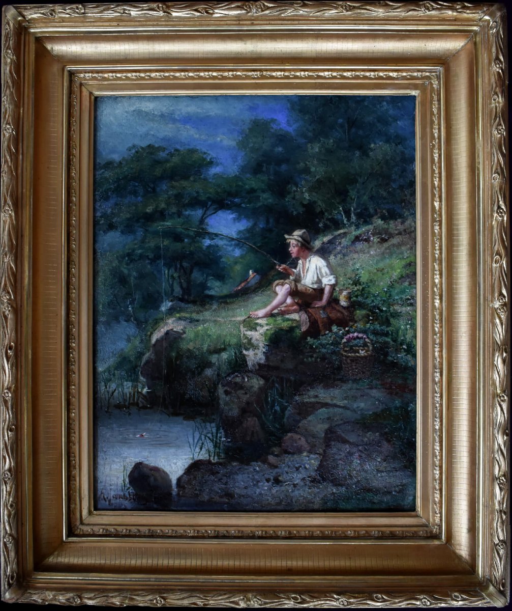 Alfred Jansson - Un garçon à la pêche-photo-2