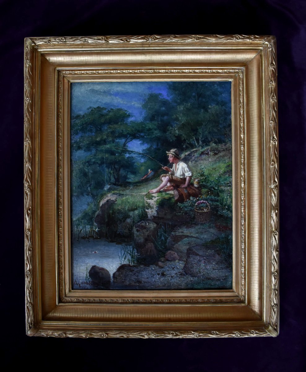 Alfred Jansson - Un garçon à la pêche-photo-3