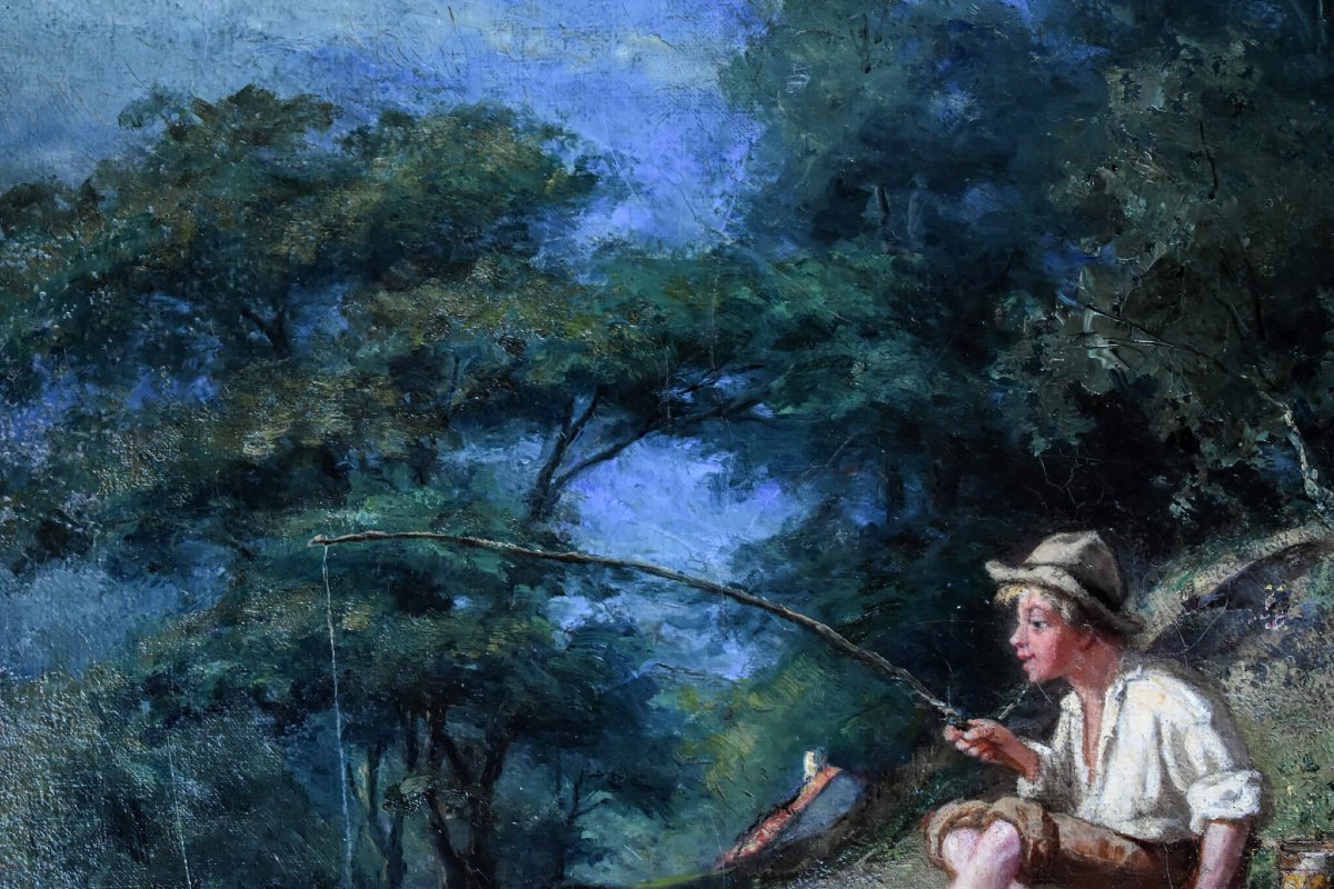 Alfred Jansson - Un garçon à la pêche-photo-1