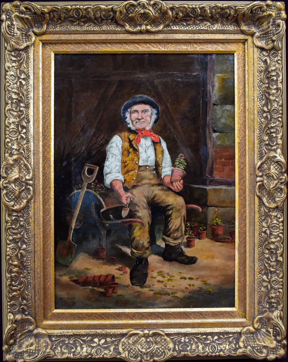 European School 19th Century - The Elder Gardener