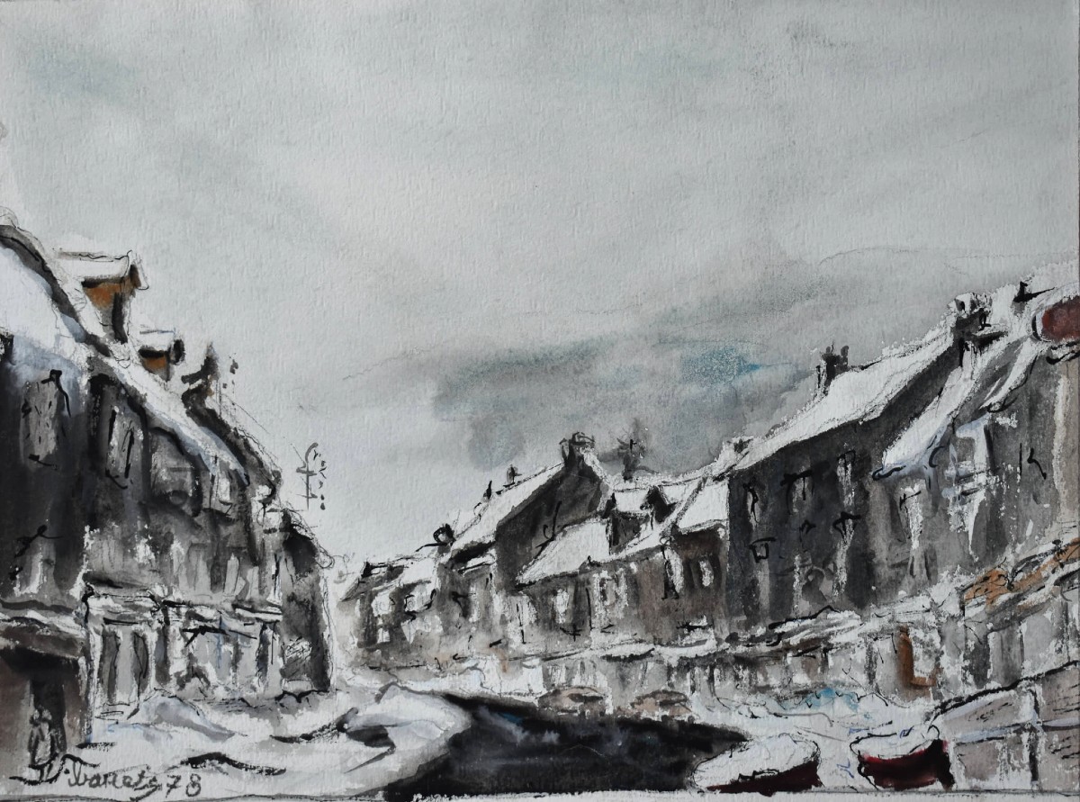 Robert Ibanez – Scène de rue hivernale