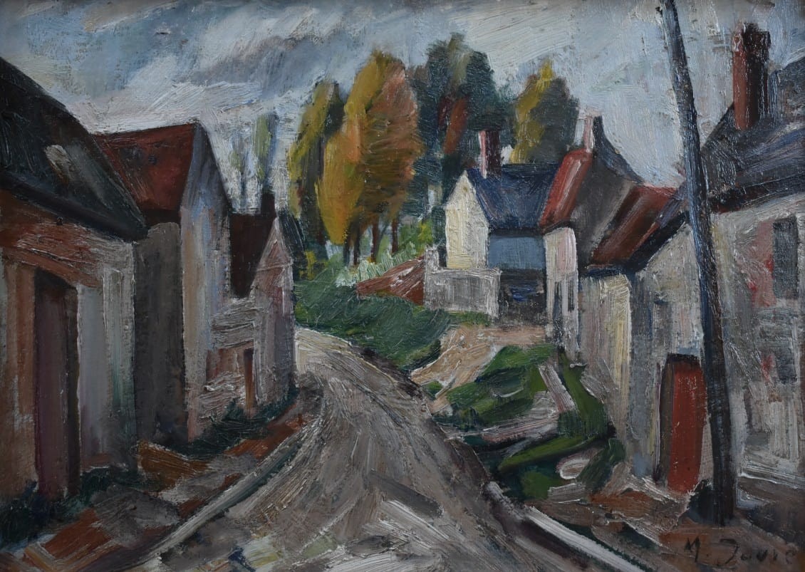 French Village Street Scene - Signed Davic-photo-3