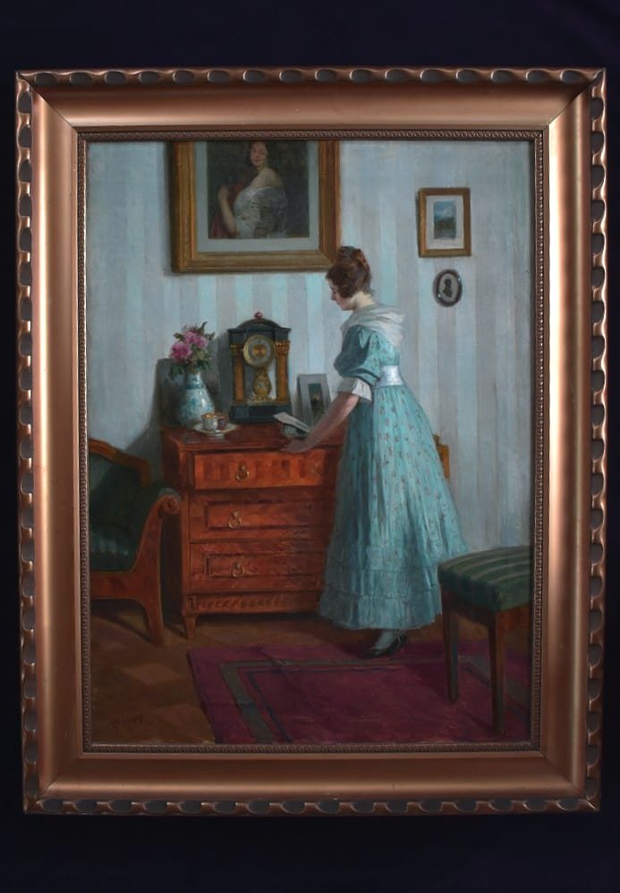 Robert Scheffer - Biedermeier Interior Scene-photo-3