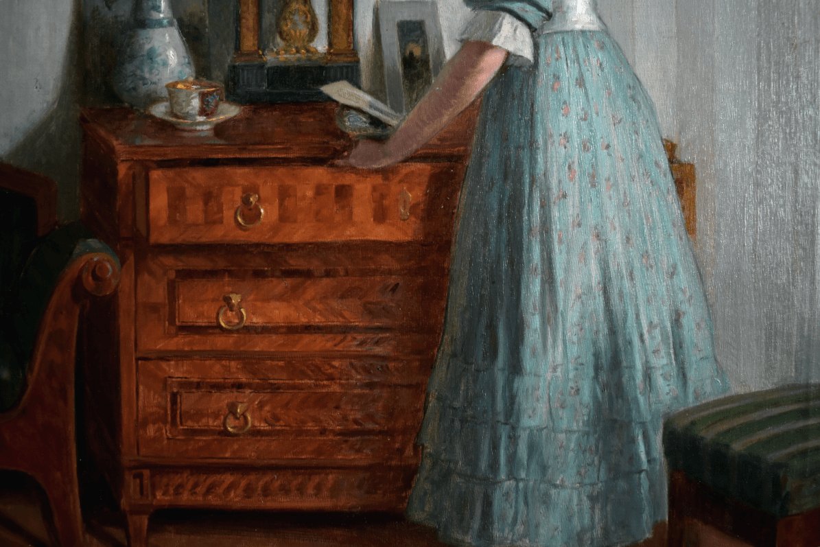 Robert Scheffer - Biedermeier Interior Scene-photo-2