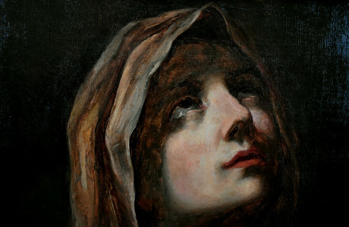Mater Dolorosa d'après Guido Reni - École allemande du XIXe siècle-photo-1