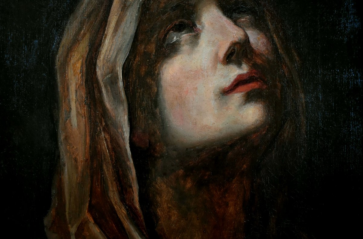 Mater Dolorosa d'après Guido Reni - École allemande du XIXe siècle-photo-2