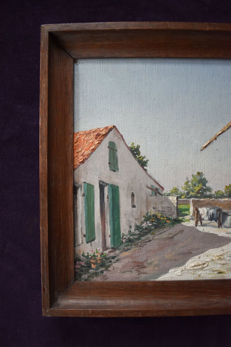 Max Chailloux - Scène rurale au moulin à vent-photo-3