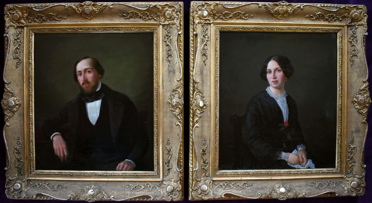 Lorenz Clasen - Pair Portraits Bloch Family