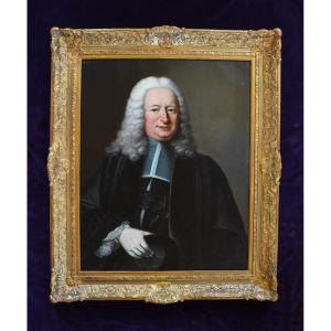 Charles Baziray - Portrait d'un magistrat - Peinture à l'huile française du XVIIIe siècle
