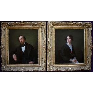 Lorenz Clasen - Pair Portraits Bloch Family