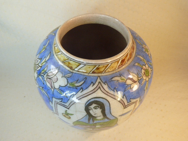 Figurative Pottery Vase, Qajar Iran, Circa 1880.-photo-4