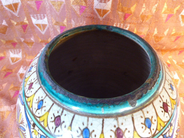 Vase en faïence de Fès, Maroc, XIXe siècle-photo-3