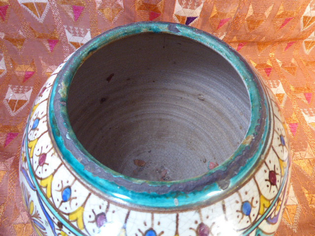 Vase en faïence de Fès, Maroc, XIXe siècle-photo-4