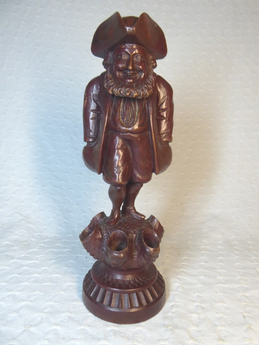 A Man In A Tricorn Hat, Pyrogene, Souvenir Craft – Fontainebleau Circa 1850-1880-photo-4