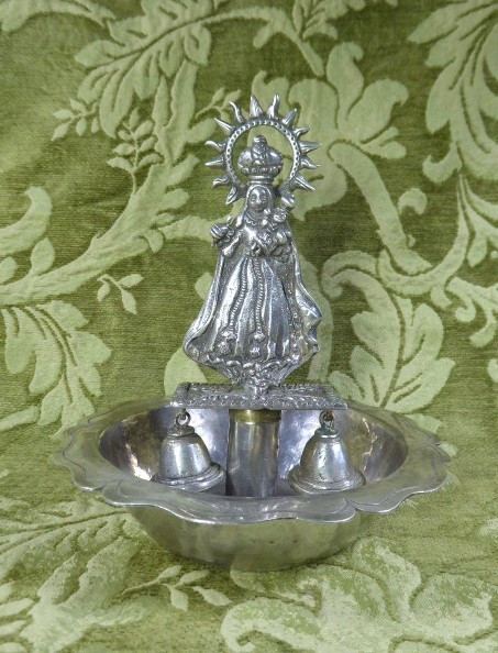 Vierge à l'Enfant en argent, style colonial espagnol, XIXe siècle