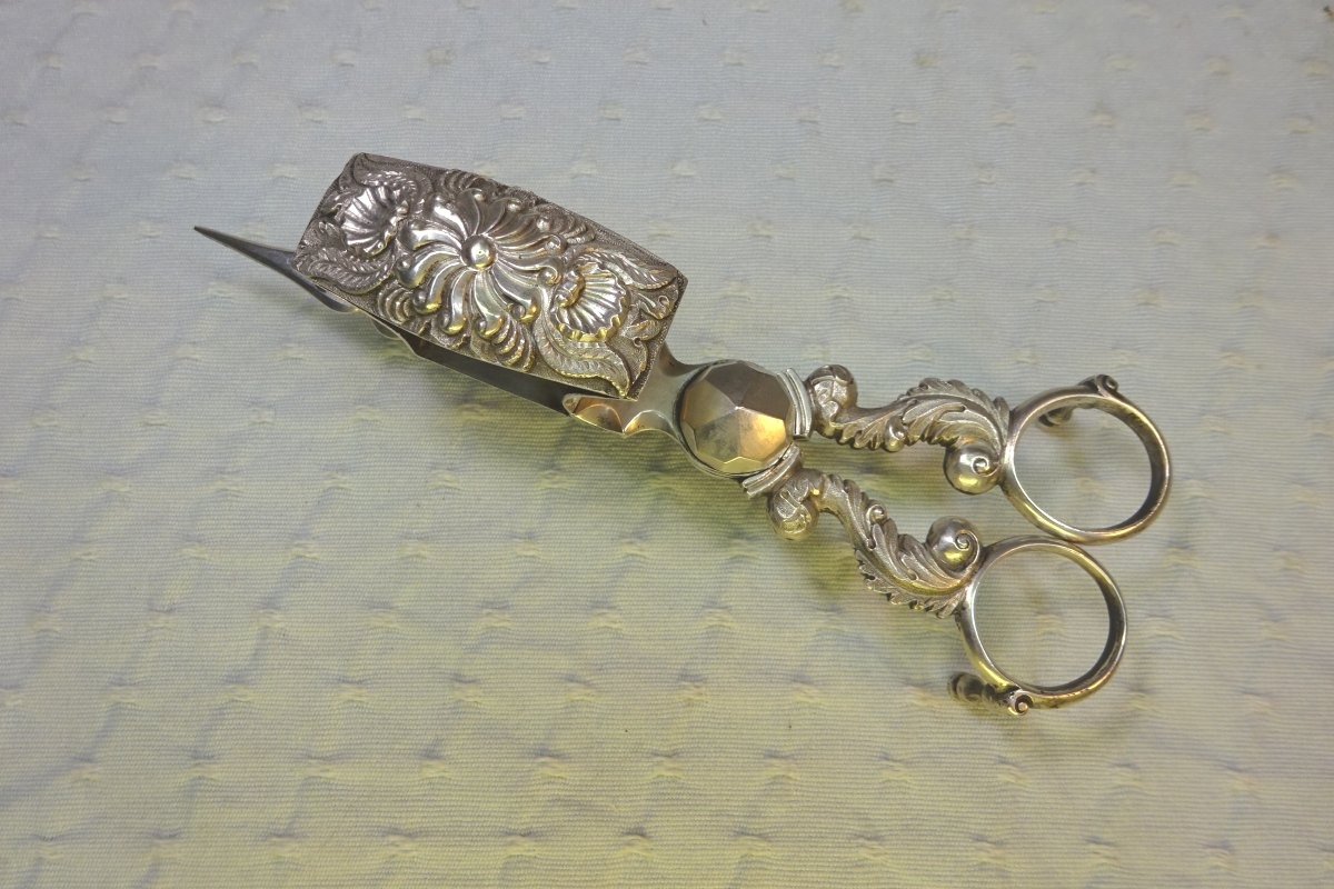 Rococo Silver Candle Snuffers. 19th Century.-photo-2