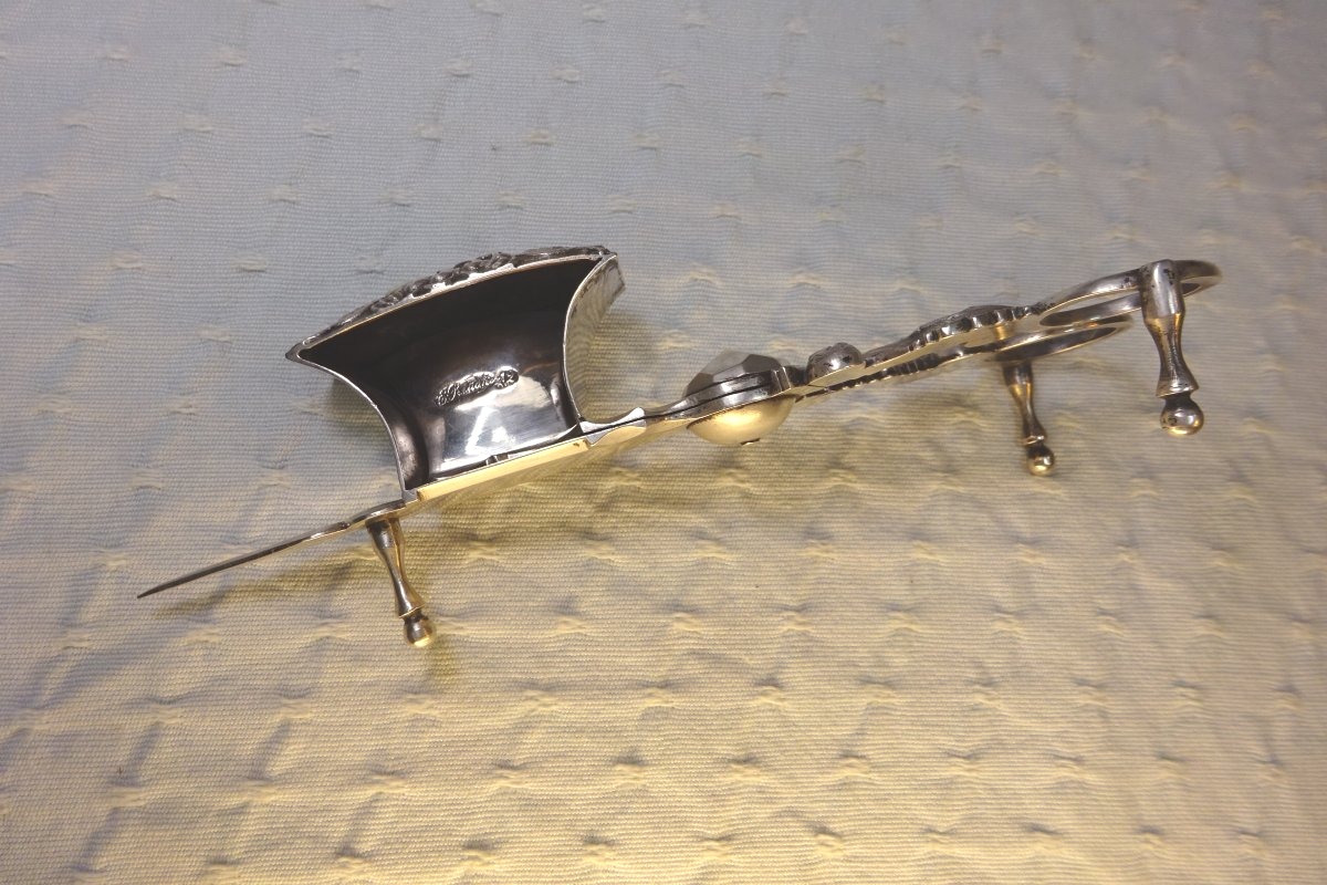 Rococo Silver Candle Snuffers. 19th Century.-photo-3