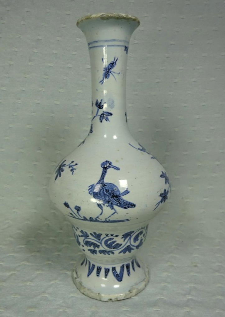 Small Rose Vase, Nevers, Circa 1720-1750.