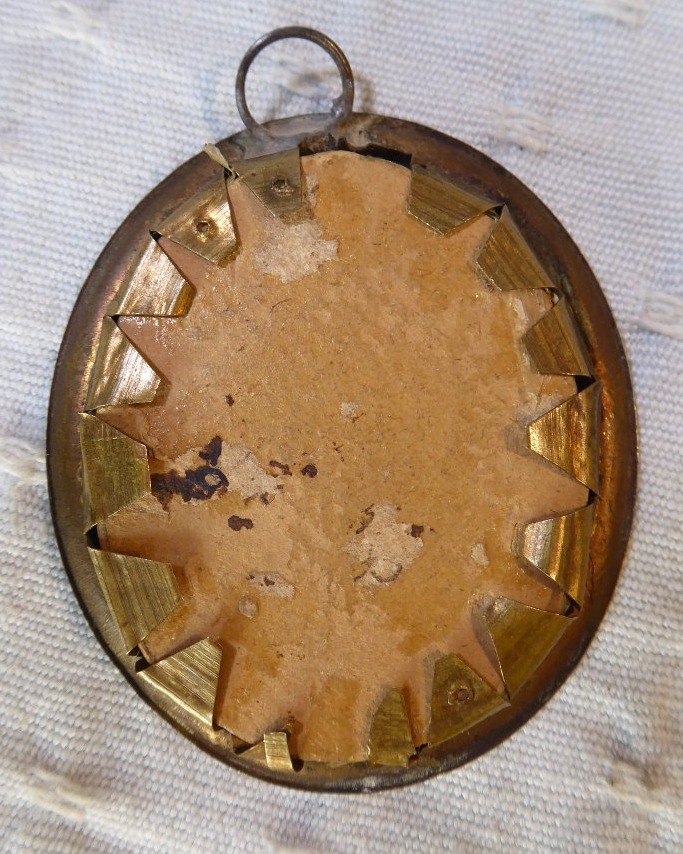 Miniature Of A Baby In A Gilded Frame (circa 1840)-photo-2