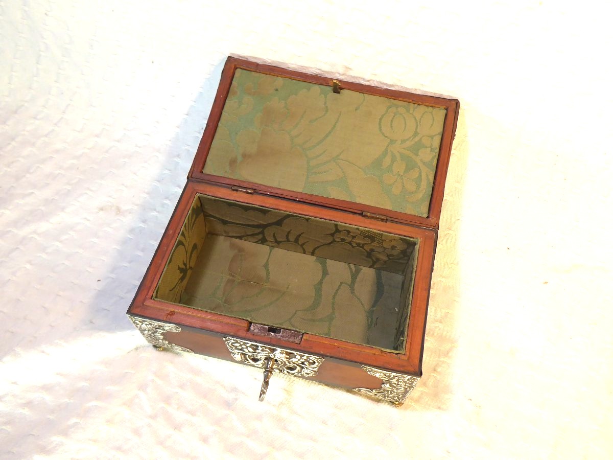 Coffret d'époque coloniale espagnole à garnitures en argent (XVIIIe-)-photo-2