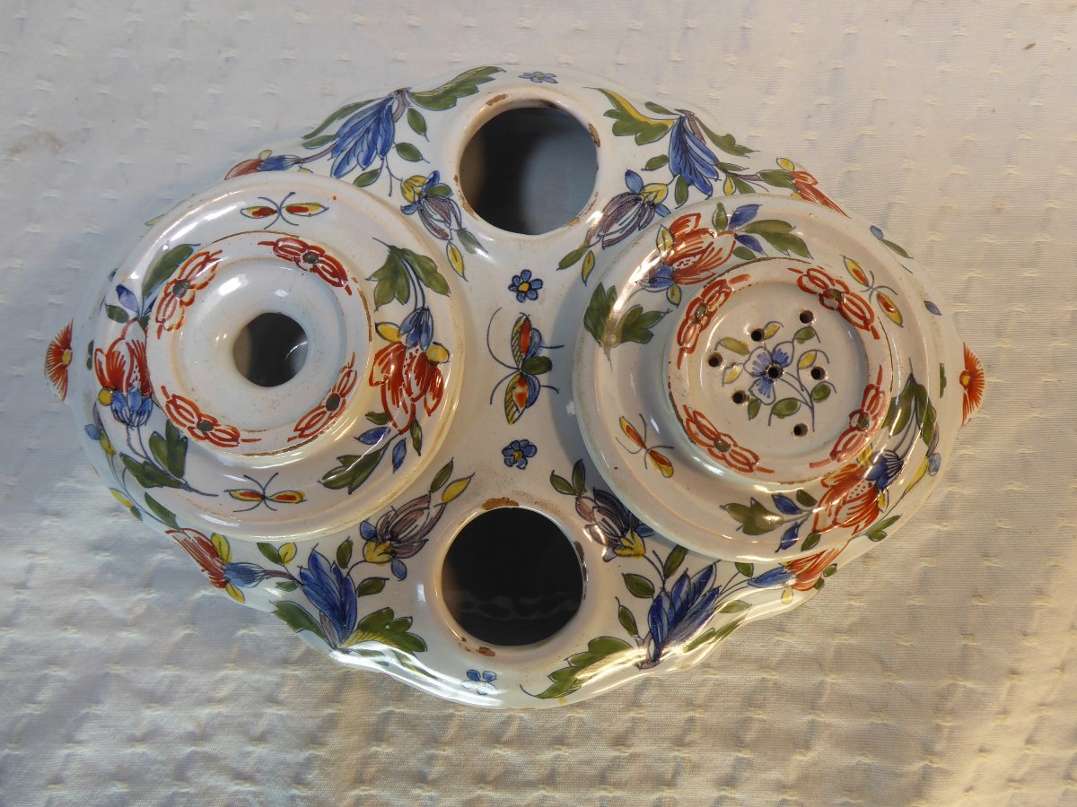 Rouen Earthenware Inkwell (18th Century)-photo-2