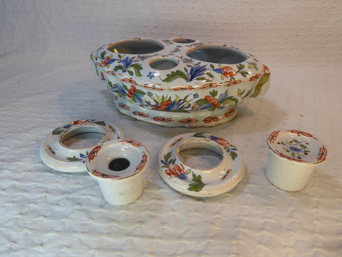 Rouen Earthenware Inkwell (18th Century)-photo-1