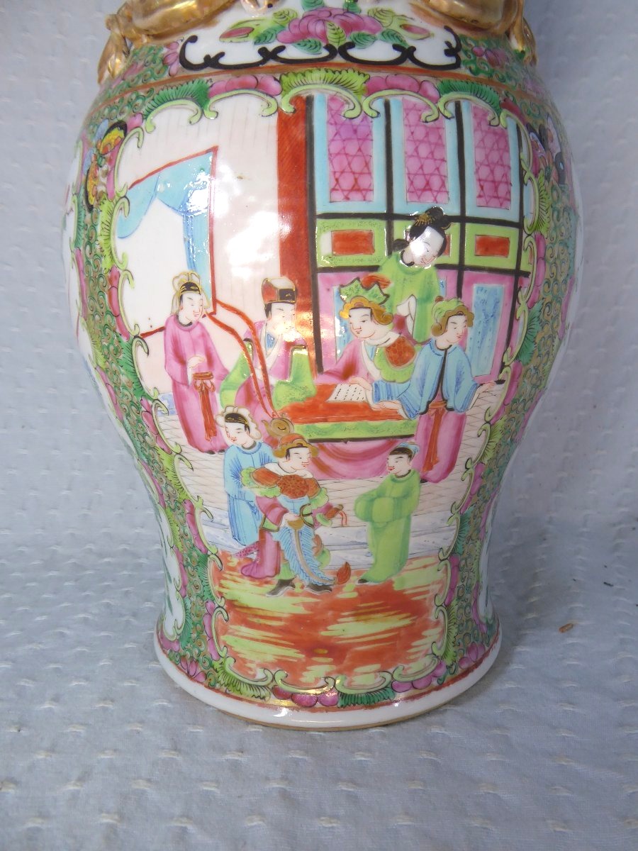 Large 19th-century “famille Rose” Vase-photo-2