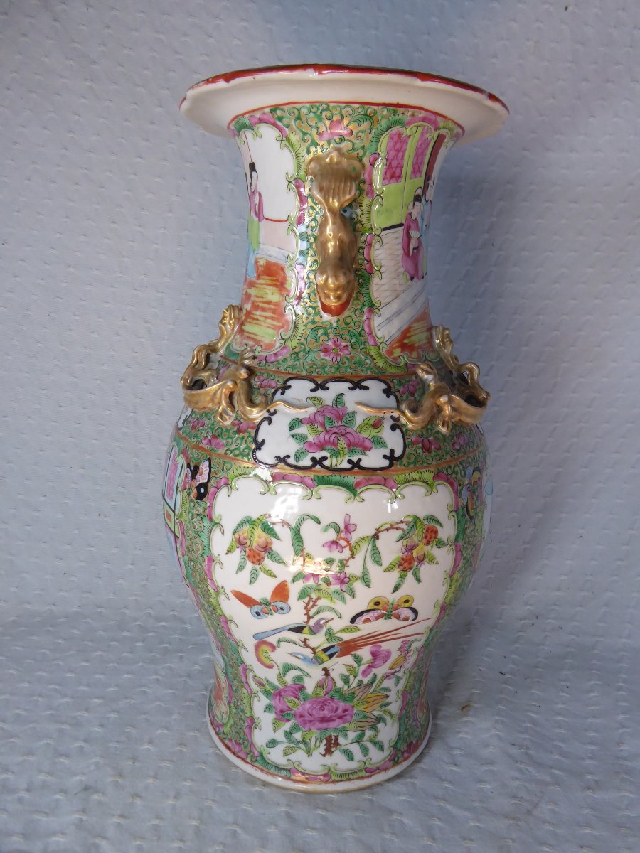 Large 19th-century “famille Rose” Vase-photo-4