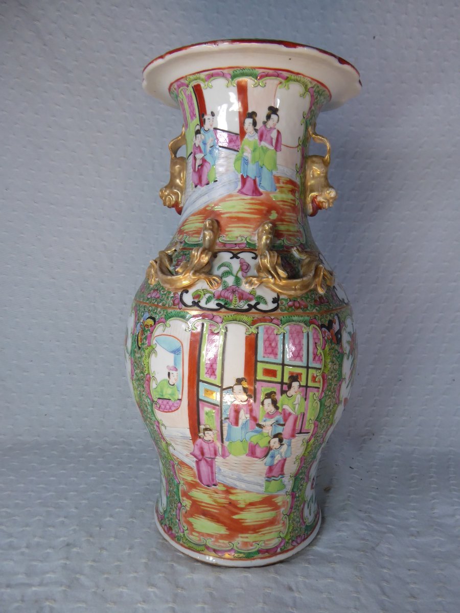 Large 19th-century “famille Rose” Vase-photo-1
