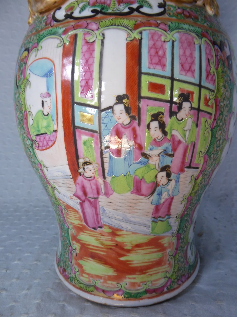 Large 19th-century “famille Rose” Vase-photo-2