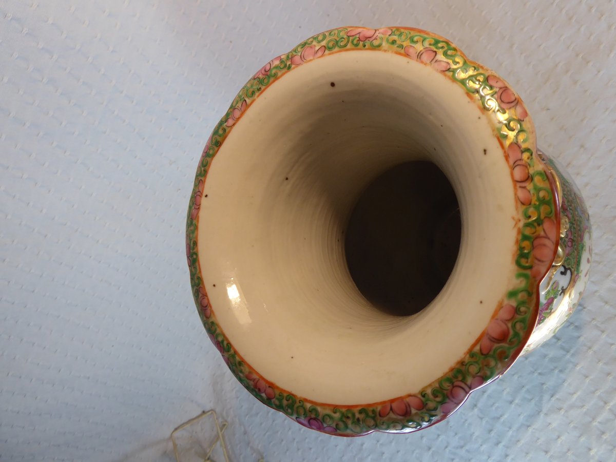 Large 19th-century “famille Rose” Vase-photo-5
