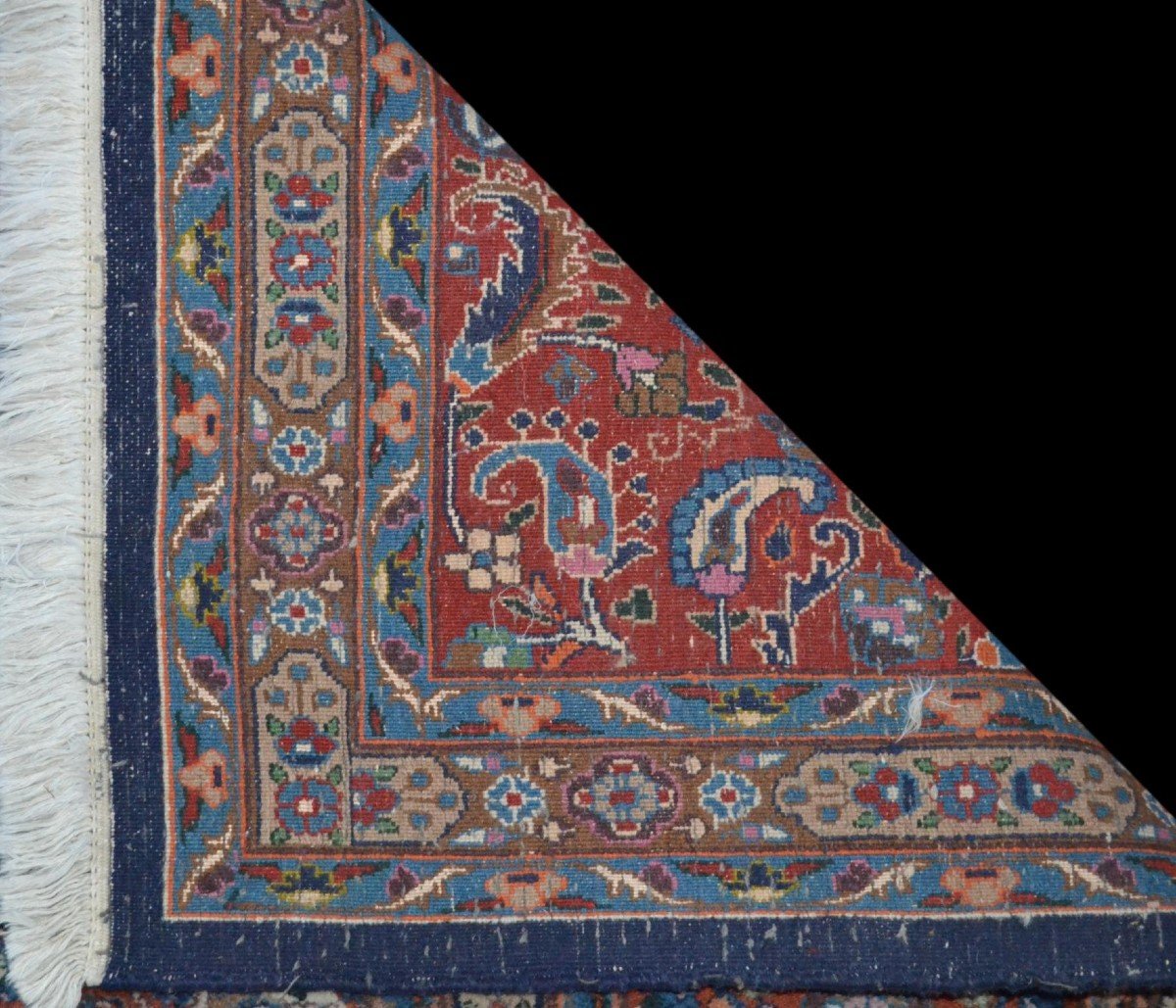 Square Moud Mahi Rug, Persian, 300 Cm X 300 Cm, Hand-knotted Wool In Iran, Very Good Condition, 1980-photo-6