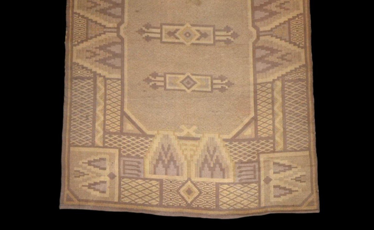 Old Mat, 136 Cm X 197 Cm, Mauritania, Ksour Tower Decor, Before 1950, Good Condition-photo-4