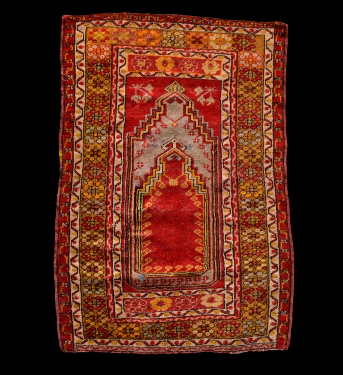 Old Mat, 136 Cm X 197 Cm, Mauritania, Ksour Tower Decor, Before 1950, Good Condition-photo-5