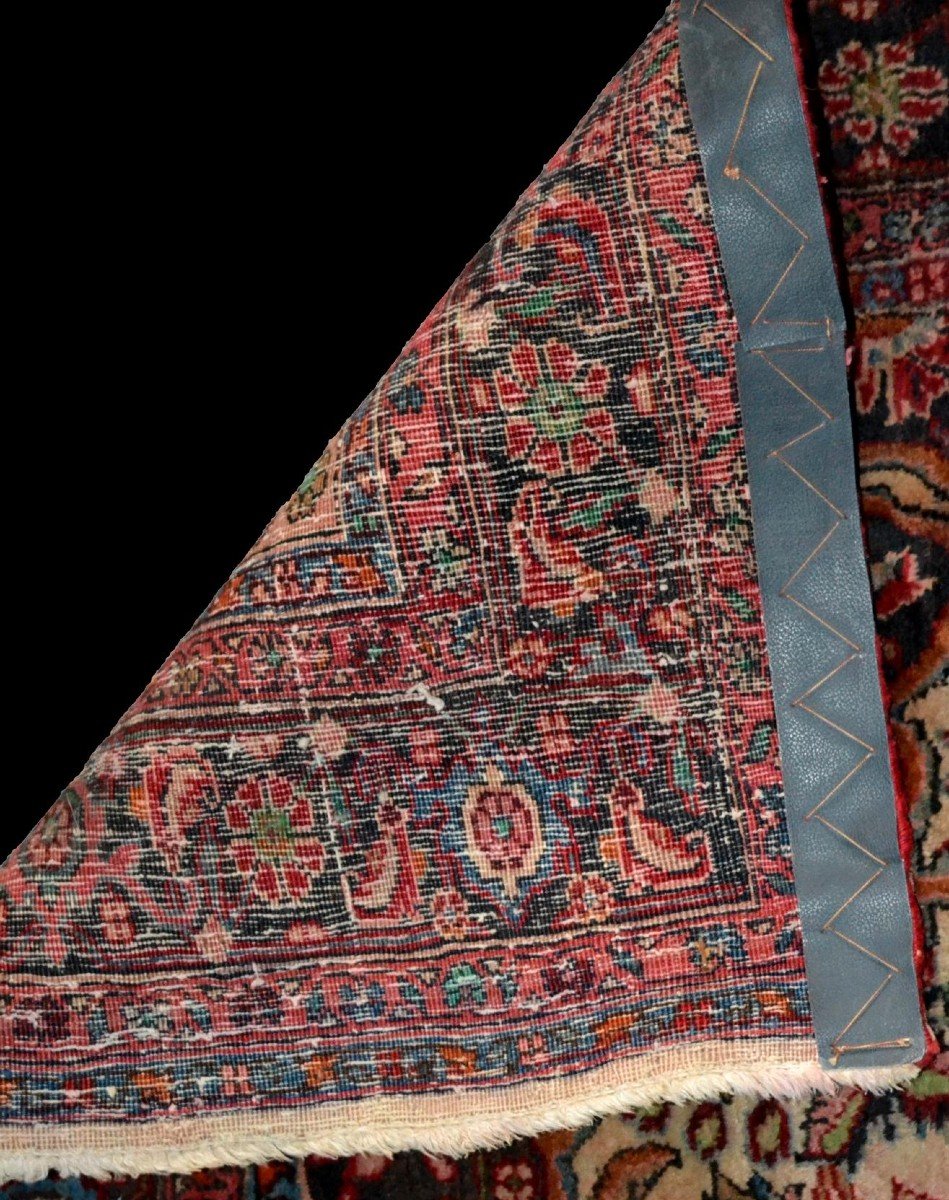 Tapis Persan Bidjar, 147 x 218 cm, laine Kork nouée main en Iran vers 1960, en très bon état-photo-6