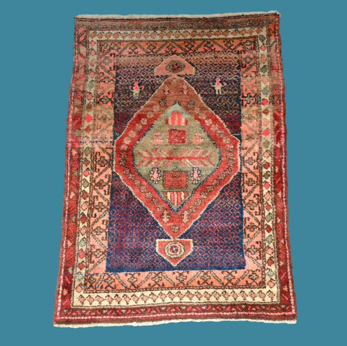 Tapis d'Anatolie, Turquie, 105 cm x 152 cm, laine nouée main, milieu du XXème Siècle-photo-7