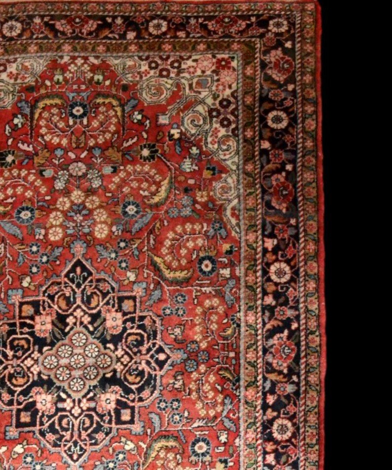 Tapis Sarough, 130 cm x 218 cm, laine nouée main en Iran vers 1970-1980 en très bon état-photo-4