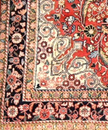 Tapis Sarough, 130 cm x 218 cm, laine nouée main en Iran vers 1970-1980 en très bon état-photo-5